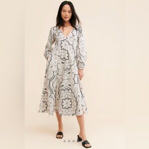 New Anthropologie Long-Sleeve V-Neck Dress
Runs a bit big